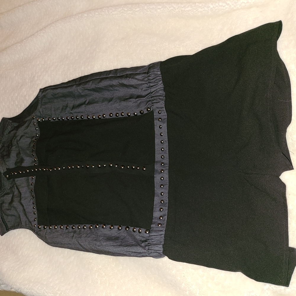 Caribbean Queen Size Large Black With Silver Studded Design Romper